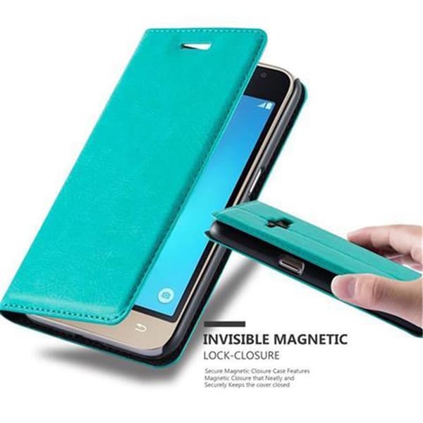 Samsung Galaxy J1 2016 Suojakotelo Suojakuori Lompakkokotelo Matkapuhelinkotelo jossa magneettisuljenta, jalusta-toiminto ja korttitasku