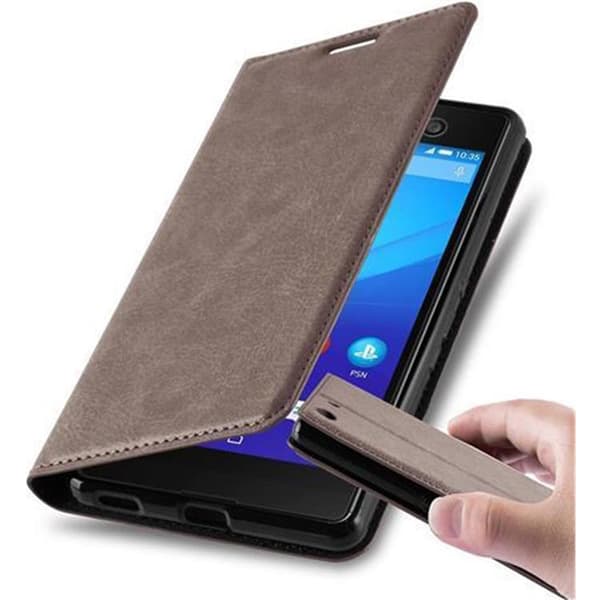 Lommebokdeksel til Sony Xperia M5 Deksel med magnetisk lukking, stativfunksjon og kortlomme