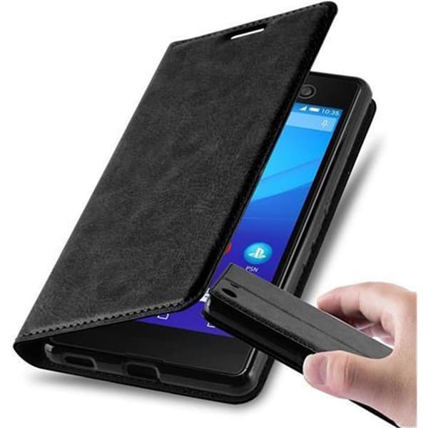 Lommebokdeksel til Sony Xperia M5 Deksel med magnetisk lukking, stativfunksjon og kortlomme