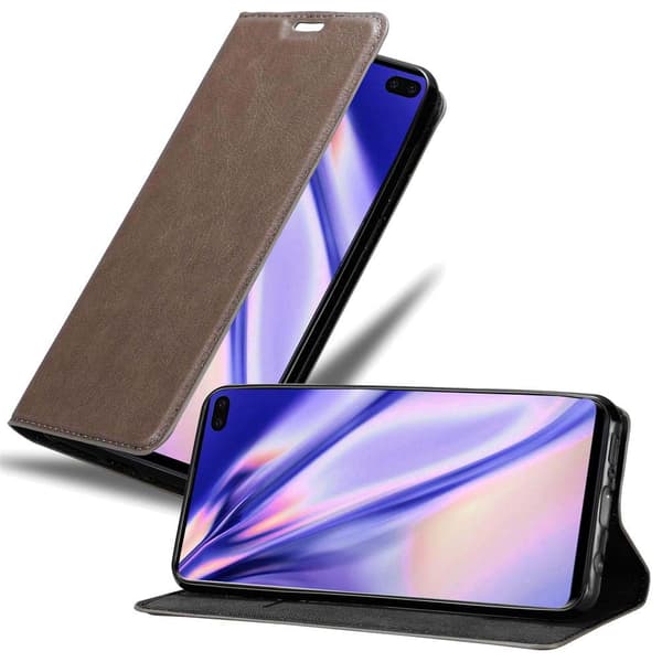 Lommebokdeksel til Samsung Galaxy S10 PLUS Deksel med magnetisk lukking, stativfunksjon og kortlomme KAFFEBRUNN
