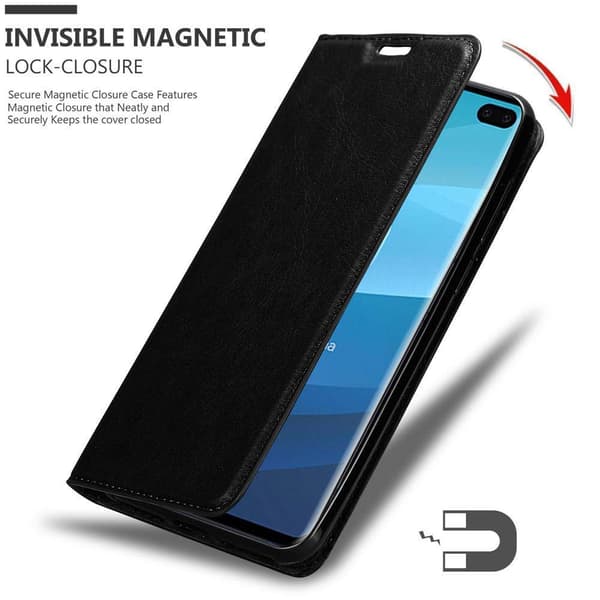 Lommebokdeksel til Samsung Galaxy S10 PLUS Deksel med magnetisk lukking, stativfunksjon og kortlomme