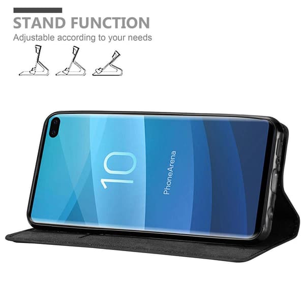 Lommebokdeksel til Samsung Galaxy S10 PLUS Deksel med magnetisk lukking, stativfunksjon og kortlomme