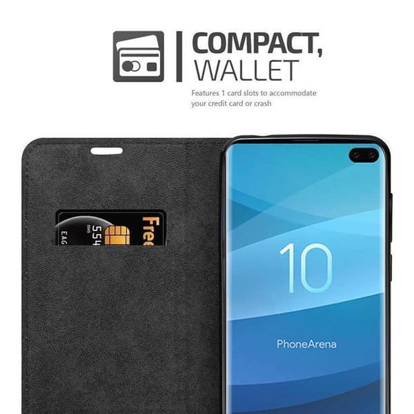 Lommebokdeksel til Samsung Galaxy S10 PLUS Deksel med magnetisk lukking, stativfunksjon og kortlomme