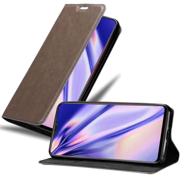 Vivo X21 Fodral Skal Plånboksfodral Case med magnetisk stängning, ståfunktion och kortficka KAFFE BRUN
