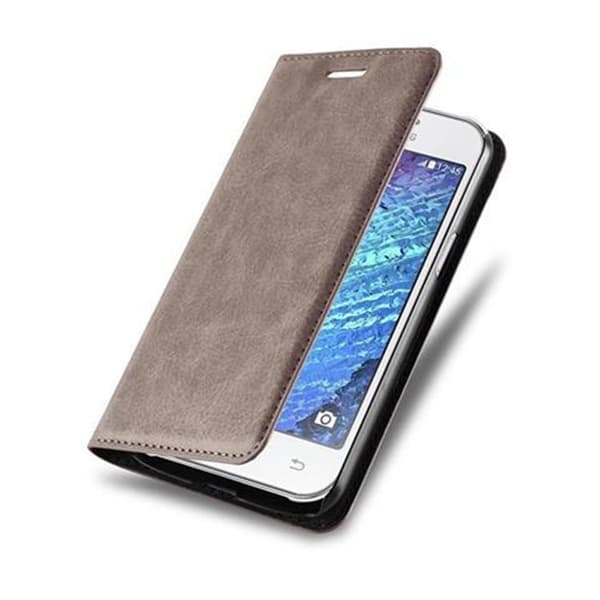 Samsung Galaxy J1 2015 Suojakotelo Suojakuori Lompakkokotelo Matkapuhelinkotelo jossa magneettisuljenta, jalusta-toiminto ja korttitasku