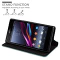 Miniatyrbild 6 av 7: Sony Xperia Z1 Fodral Skal Plånboksfodral Case med magnetisk stängning, ståfunktion och kortficka