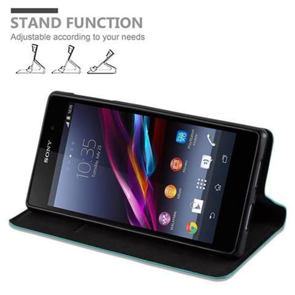 Sony Xperia Z1 Fodral Skal Plånboksfodral Case med magnetisk stängning, ståfunktion och kortficka
