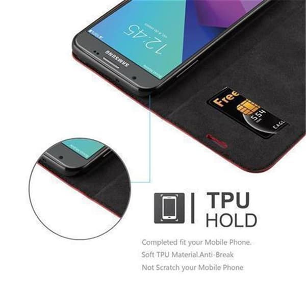 Lommebokdeksel til Samsung Galaxy J5 2017 US Version Deksel med magnetisk lukking, stativfunksjon og kortlomme
