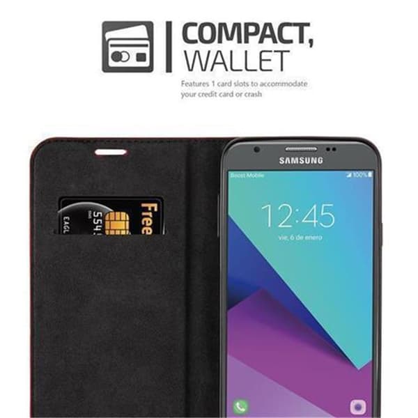 Lommebokdeksel til Samsung Galaxy J5 2017 US Version Deksel med magnetisk lukking, stativfunksjon og kortlomme