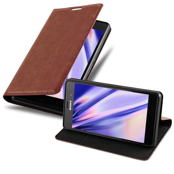 Sony Xperia Z3 Suojakotelo Suojakuori Lompakkokotelo Matkapuhelinkotelo jossa magneettisuljenta, jalusta-toiminto ja korttitasku