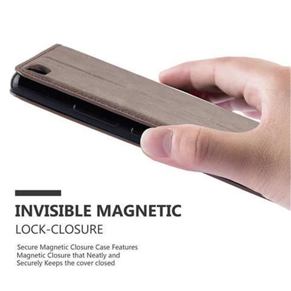 Lommebokdeksel til Sony Xperia Z3 Deksel med magnetisk lukking, stativfunksjon og kortlomme