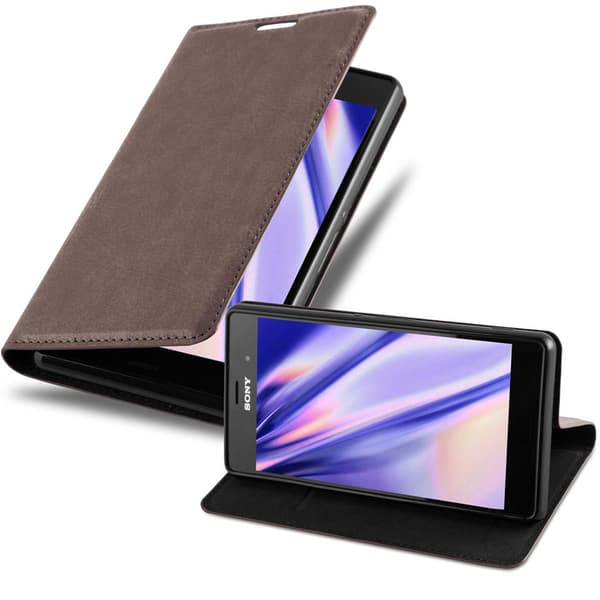 Lommebokdeksel til Sony Xperia Z3 Deksel med magnetisk lukking, stativfunksjon og kortlomme