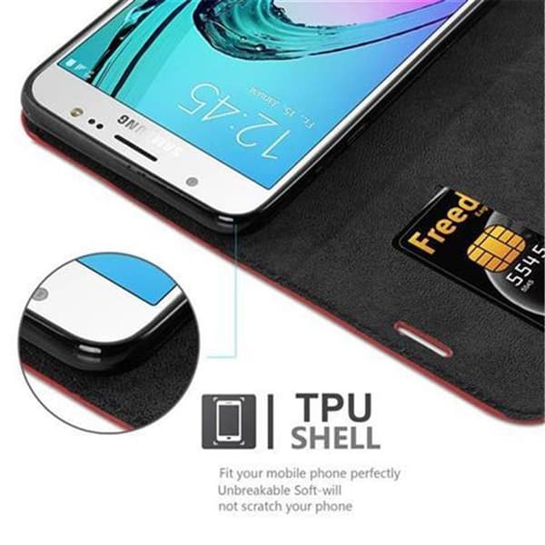 Lommebokdeksel til Samsung Galaxy J7 2016 Deksel med magnetisk lukking, stativfunksjon og kortlomme