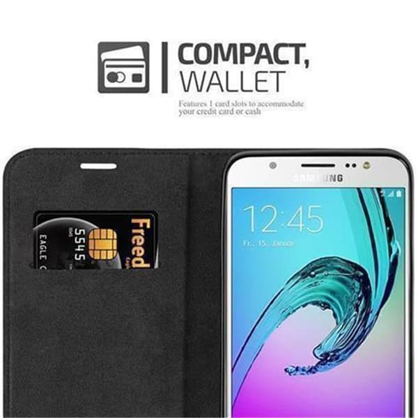 Lommebokdeksel til Samsung Galaxy J7 2016 Deksel med magnetisk lukking, stativfunksjon og kortlomme