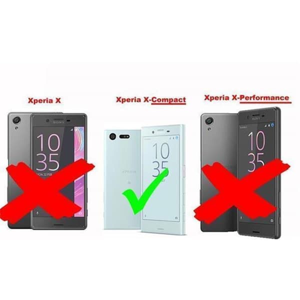 Sony Xperia X COMPACT Suojakotelo Suojakuori Lompakkokotelo Matkapuhelinkotelo jossa magneettisuljenta, jalusta-toiminto ja korttitasku