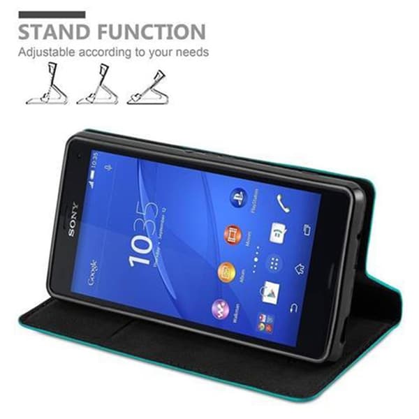 Sony Xperia Z3 COMPACT Fodral Skal Plånboksfodral Case med magnetisk stängning, ståfunktion och kortficka
