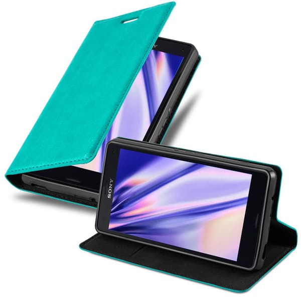 Sony Xperia Z3 COMPACT Fodral Skal Plånboksfodral Case med magnetisk stängning, ståfunktion och kortficka