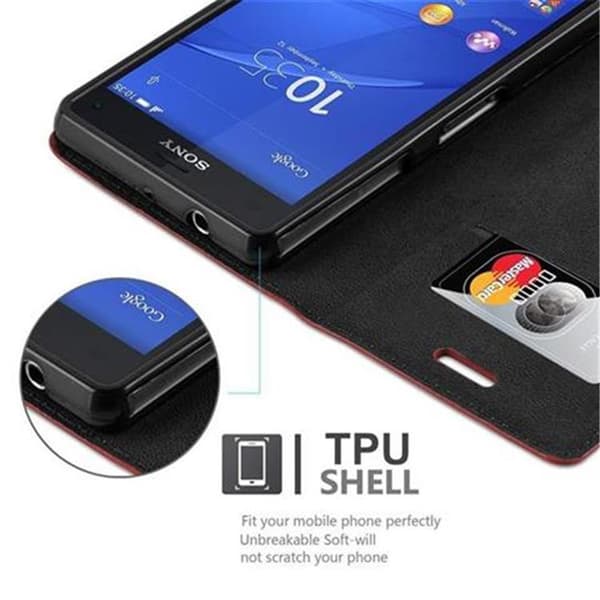 Sony Xperia Z3 COMPACT Fodral Skal Plånboksfodral Case med magnetisk stängning, ståfunktion och kortficka
