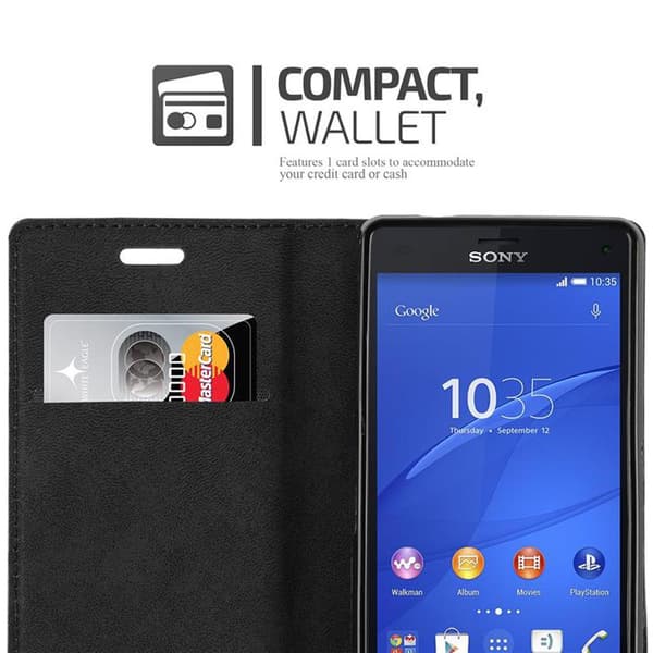 Sony Xperia Z3 COMPACT Fodral Skal Plånboksfodral Case med magnetisk stängning, ståfunktion och kortficka