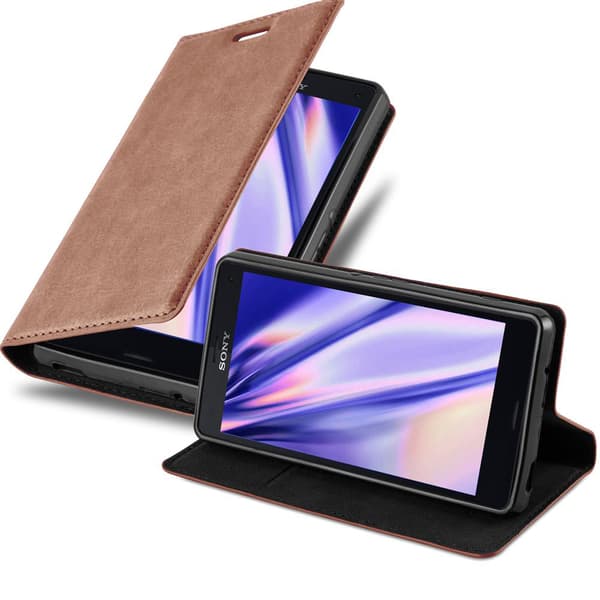Sony Xperia Z3 COMPACT Fodral Skal Plånboksfodral Case med magnetisk stängning, ståfunktion och kortficka