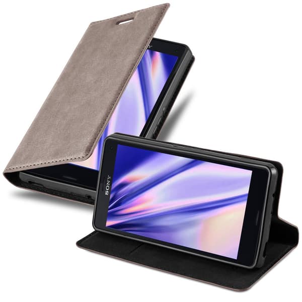 Sony Xperia Z3 COMPACT Fodral Skal Plånboksfodral Case med magnetisk stängning, ståfunktion och kortficka