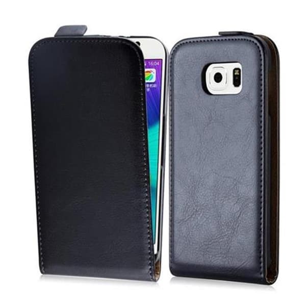 Deksel til Samsung Galaxy S6 Flip Etui  laget av glatt kunstskinn