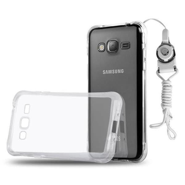 Samsung Galaxy J1 2016 Suojakuori Suojakotelo Small Waist -laitteelle joustavasta TPU-silikonista, jossa on silmukka