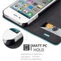 Miniatyrbilde 11 av 11: Lommebokdeksel til iPhone 4 / 4S Deksel med magnetisk lukking, stativfunksjon og kortlomme