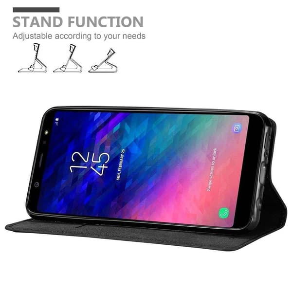 Samsung Galaxy A6 PLUS 2018 Suojakotelo Suojakuori Lompakkokotelo Matkapuhelinkotelo jossa magneettisuljenta, jalusta-toiminto ja korttitasku