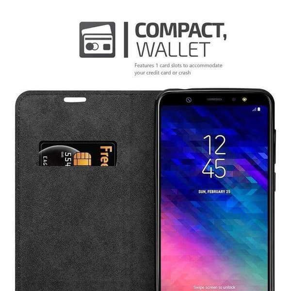 Samsung Galaxy A6 PLUS 2018 Suojakotelo Suojakuori Lompakkokotelo Matkapuhelinkotelo jossa magneettisuljenta, jalusta-toiminto ja korttitasku