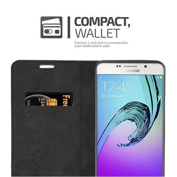 Lommebokdeksel til Samsung Galaxy A7 2016 Deksel med magnetisk lukking, stativfunksjon og kortlomme