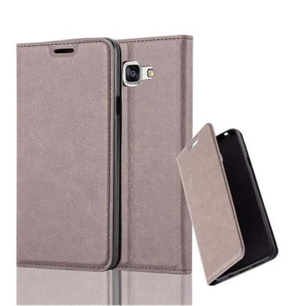 Samsung Galaxy A7 2016 Fodral Skal Plånboksfodral Case med magnetisk stängning, ståfunktion och kortficka KAFFE BRUN