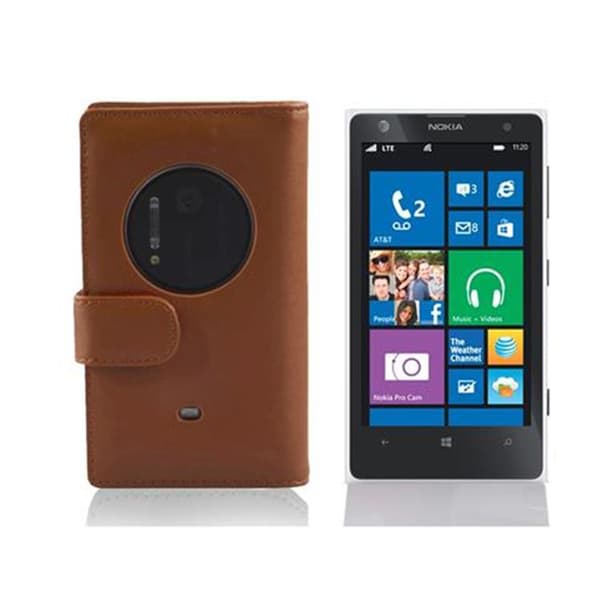 Nokia Lumia 1020 Lompakkokotelo Matkapuhelinkotelo Suojakotelo Suojakuori sileää tekonahkaa ja korttitasku