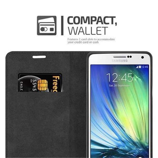 Lommebokdeksel til Samsung Galaxy A7 2015 Deksel med magnetisk lukking, stativfunksjon og kortlomme