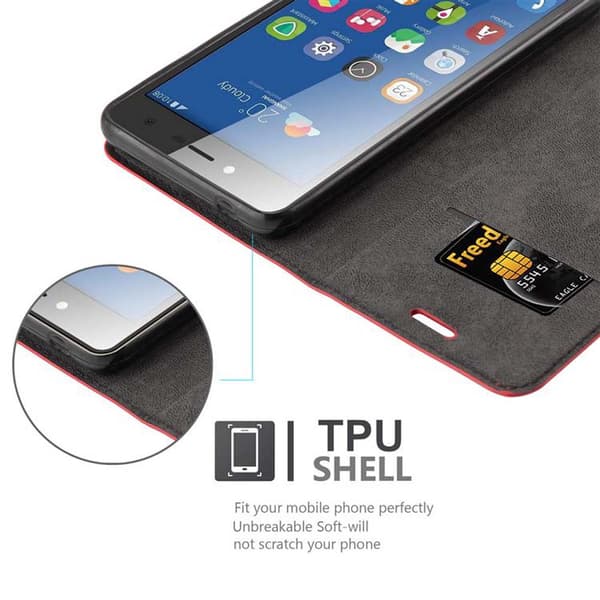 Lommebokdeksel til ZTE Blade L7 Deksel med magnetisk lukking, stativfunksjon og kortlomme