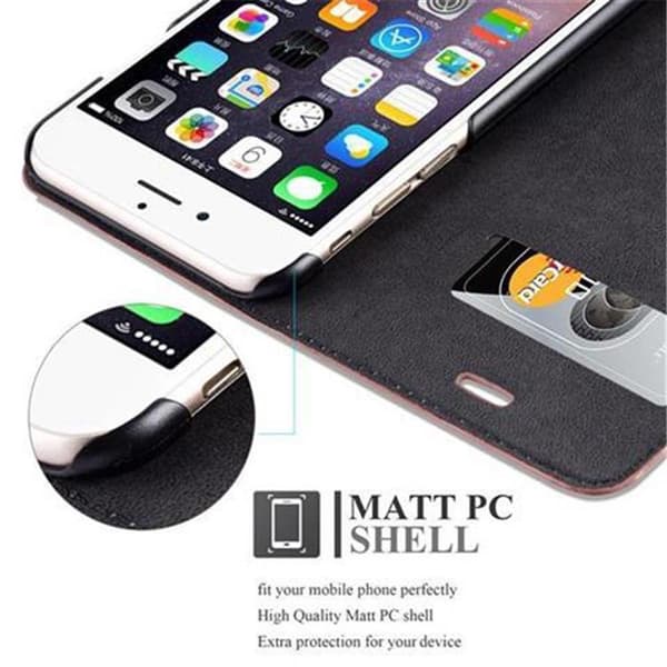 iPhone 6 PLUS / 6S PLUS Fodral Skal Plånboksfodral Case med magnetisk stängning, ståfunktion och kortficka