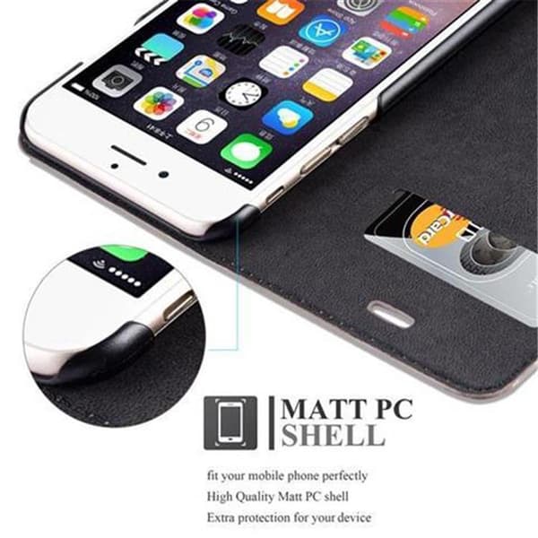 iPhone 6 PLUS / 6S PLUS Fodral Skal Plånboksfodral Case med magnetisk stängning, ståfunktion och kortficka