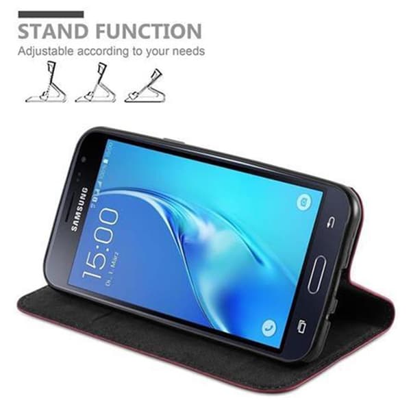 Samsung Galaxy J3 2016 Fodral Skal Plånboksfodral Case med magnetisk stängning, ståfunktion och kortficka