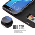 Miniatyrbilde 4 av 7: Lommebokdeksel til Samsung Galaxy J3 2016 Deksel med magnetisk lukking, stativfunksjon og kortlomme