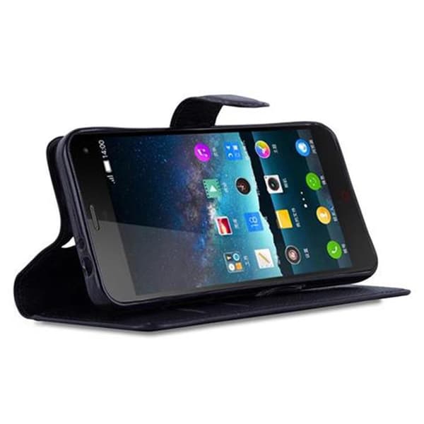ZTE Nubia Z7 MINI Suojakotelo Lompakkokotelo Matkapuhelinkotelo Suojakuori jossa magneettisuljenta, jalusta-toiminto ja korttitasku