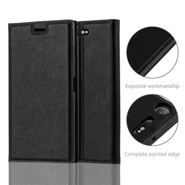 Lommebokdeksel til Sony Xperia XZ1 Deksel med magnetisk lukking, stativfunksjon og kortlomme