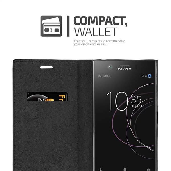 Sony Xperia XZ1 Suojakotelo Suojakuori Lompakkokotelo Matkapuhelinkotelo jossa magneettisuljenta, jalusta-toiminto ja korttitasku