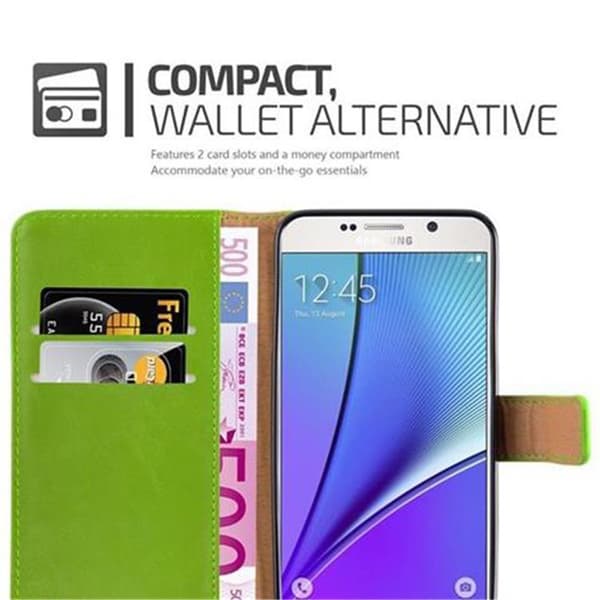 Samsung Galaxy NOTE 5 Suojakotelo Suojakuori Lompakkokotelo Matkapuhelinkotelo jossa magneettisuljenta, jalusta-toiminto ja korttitasku