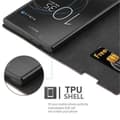 Pikkukuva 4 / 7: Sony Xperia L1 Suojakotelo Suojakuori Lompakkokotelo Matkapuhelinkotelo jossa magneettisuljenta, jalusta-toiminto ja korttitasku