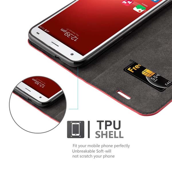 ZTE Blade S6 Fodral Skal Plånboksfodral Case med magnetisk stängning, ståfunktion och kortficka
