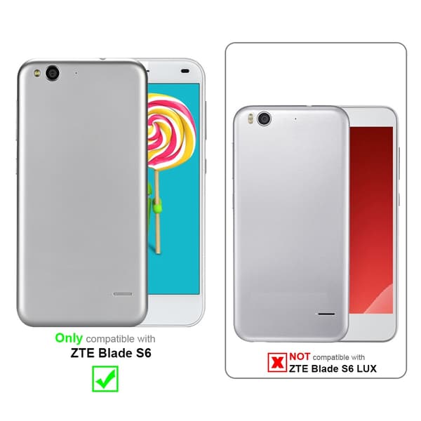 ZTE Blade S6 Fodral Skal Plånboksfodral Case med magnetisk stängning, ståfunktion och kortficka
