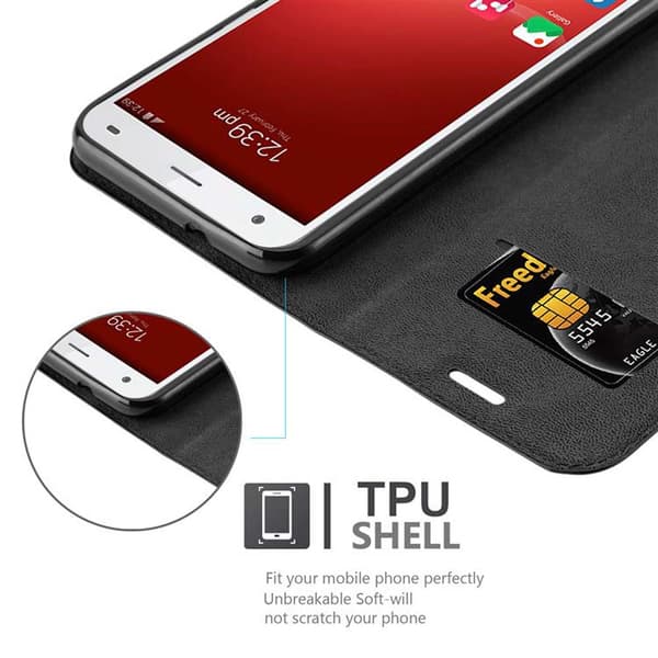 ZTE Blade S6 Fodral Skal Plånboksfodral Case med magnetisk stängning, ståfunktion och kortficka