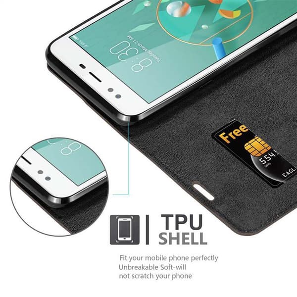 ZTE Nubia M2 LITE Suojakotelo Suojakuori Lompakkokotelo Matkapuhelinkotelo jossa magneettisuljenta, jalusta-toiminto ja korttitasku