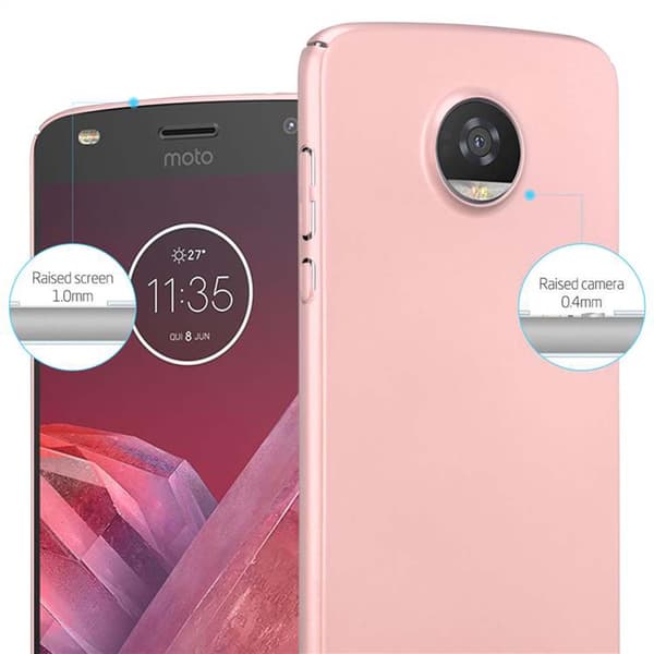 Motorola MOTO Z2 PLAY / Z2 FORCE Suojakuori Hard Case Suojakotelo metallin näköinen suojus naarmuja ja iskuja vastaan