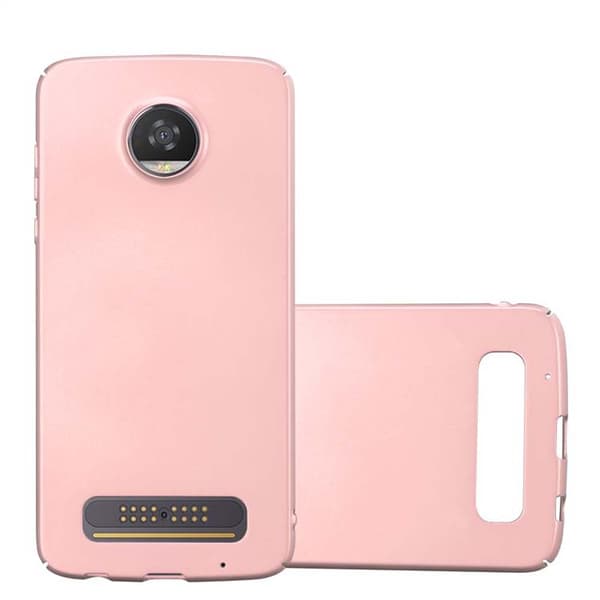 Motorola MOTO Z2 PLAY / Z2 FORCE Suojakuori Hard Case Suojakotelo metallin näköinen suojus naarmuja ja iskuja vastaan METALLI ROSE GOLD